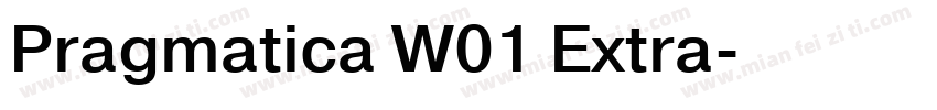 Pragmatica W01 Extra字体转换